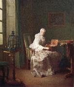 Lady with a bird-organ, Jean Baptiste Simeon Chardin